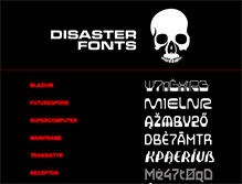 Tablet Screenshot of disasterfonts.co.uk